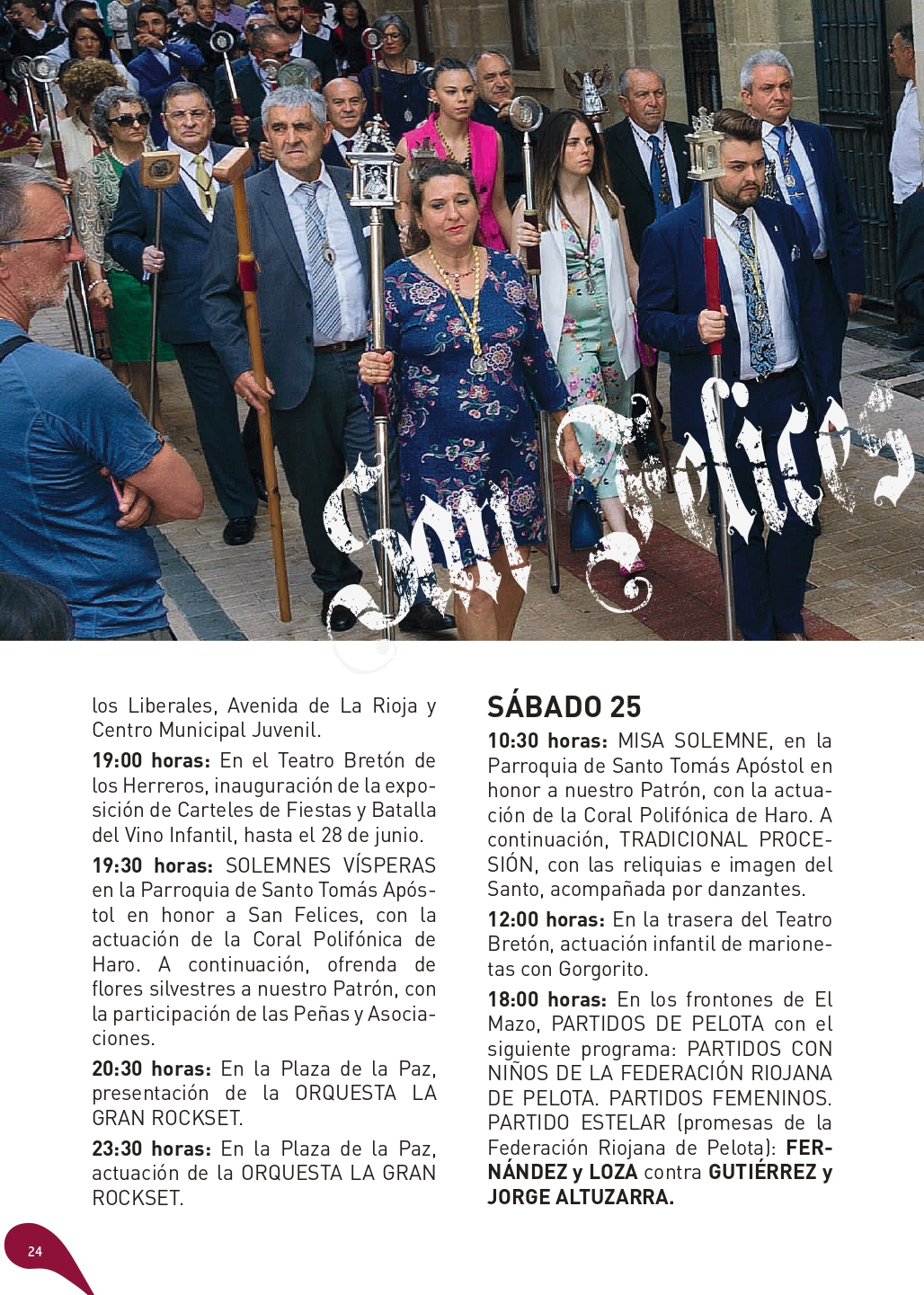 FIESTAS SAN JUAN, SAN FELICES Y SN PEDRO 