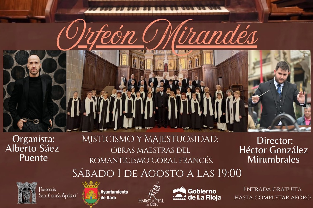 MÚSICA: Concierto de Órgano a cargo del Orfeón Mirandés