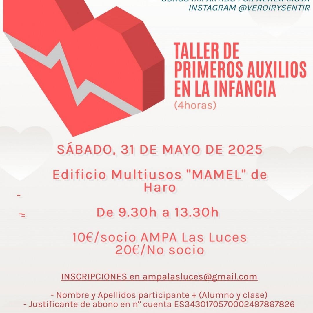 Taller de primeros auxilios en la infancia