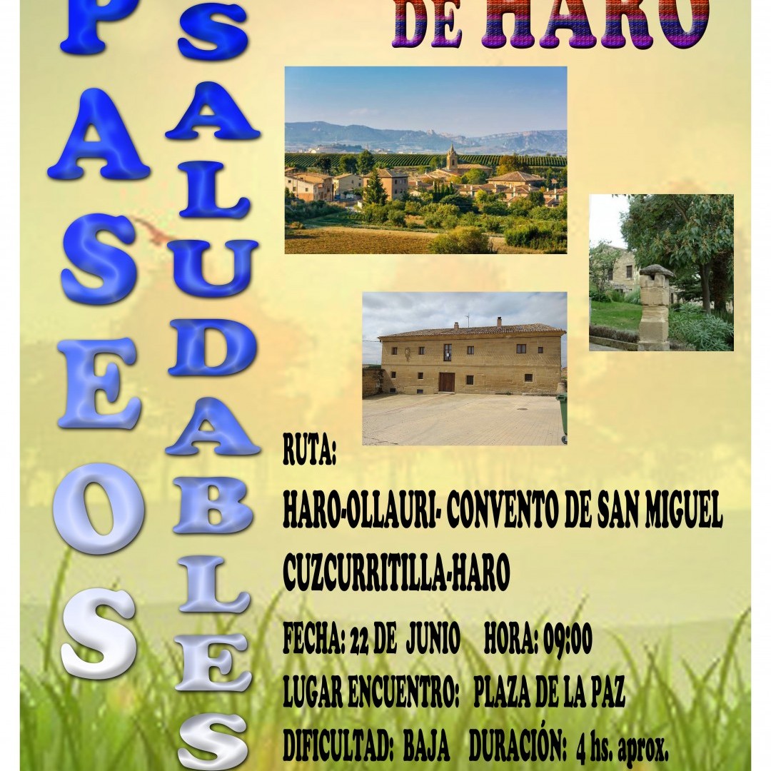 Paseo Saludable: Haro - Ollauri - Convento San Miguel - Cuzcurritilla - Haro