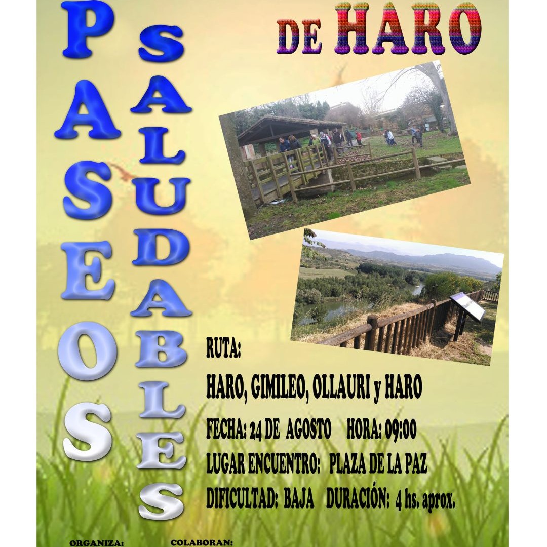 Paseo Saludable Agosto: Haro, Gimileo, Ollauri y Haro