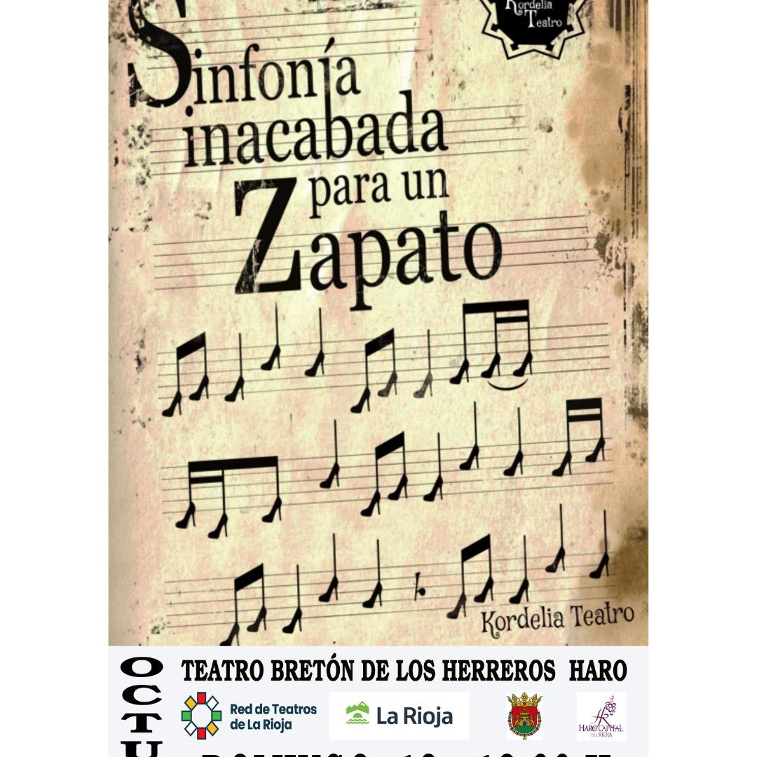 Sinfonía inacabada para un Zapato llega a Haro este octubre con Kordelia Teatro