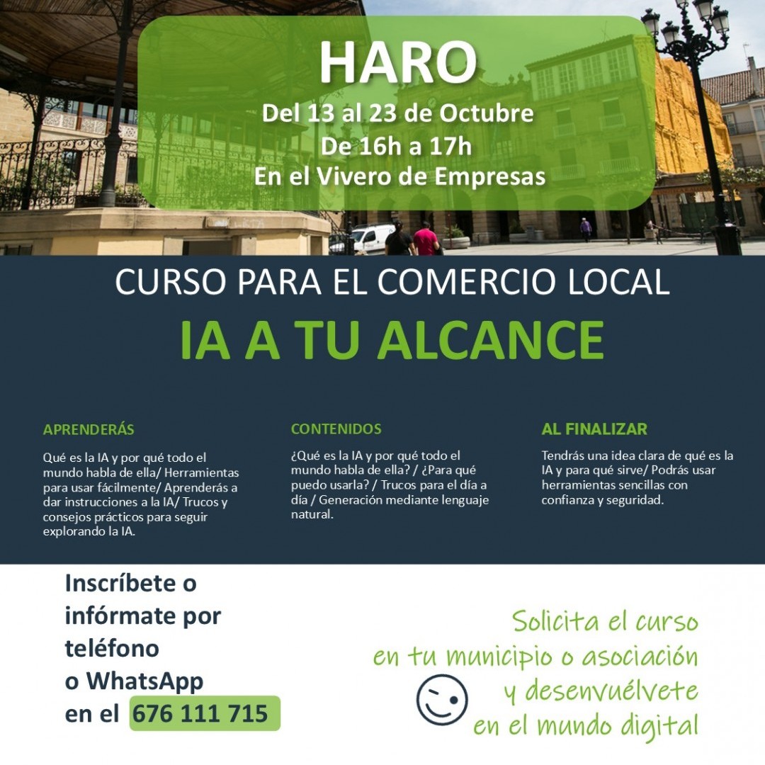 IA a tu Alcance: Curso gratuito dirigido al comercio local