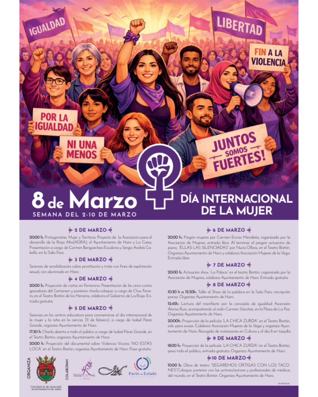 Programa 8M: Del 2 al 10 de marzo