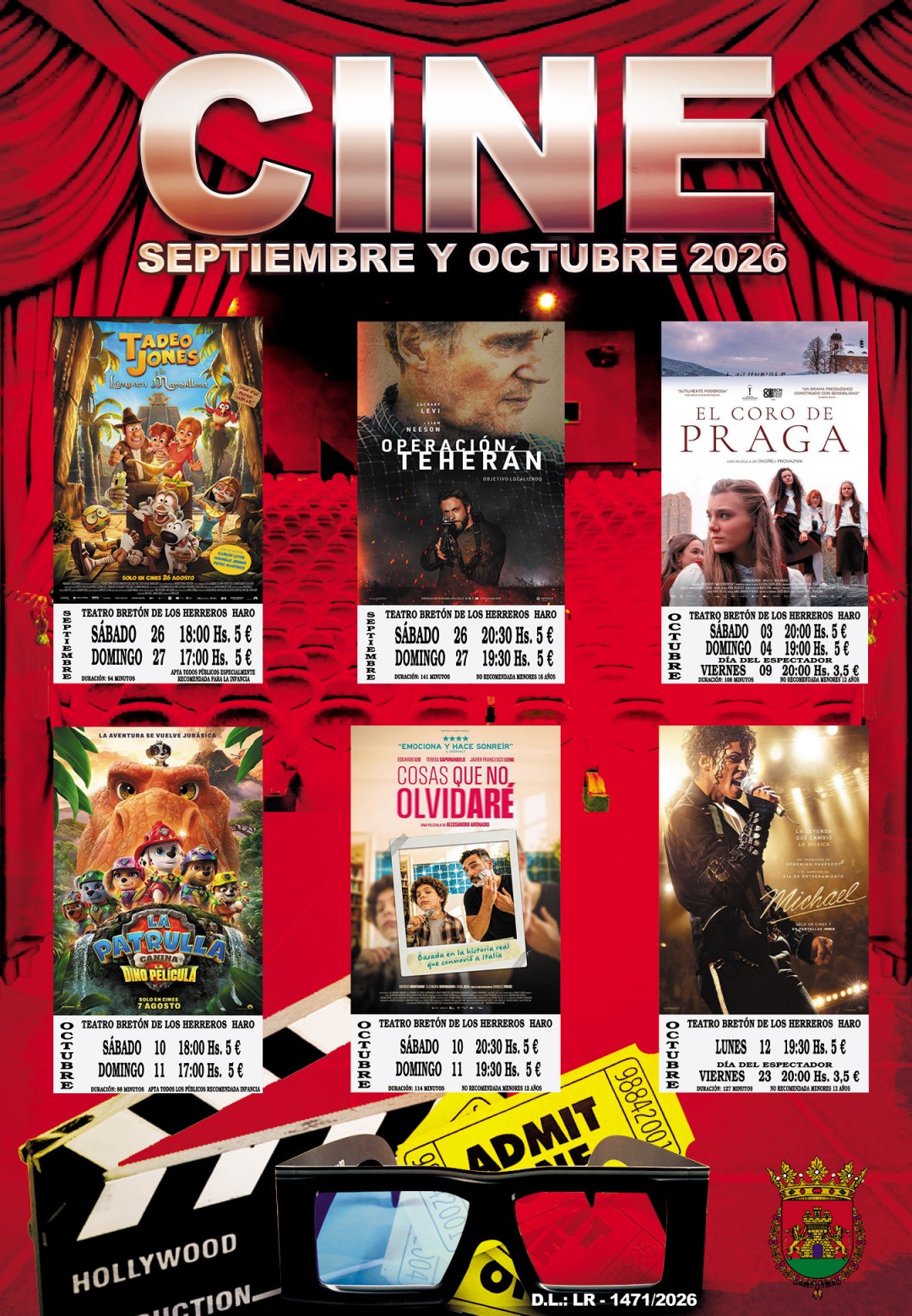 CINE: Cartelera Septiembre y Octubre