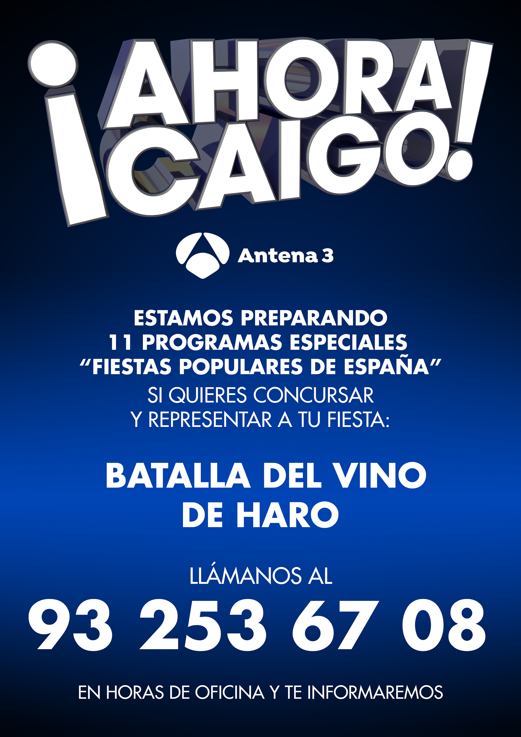 “Ahora Caigo” mantiene su casting en Haro