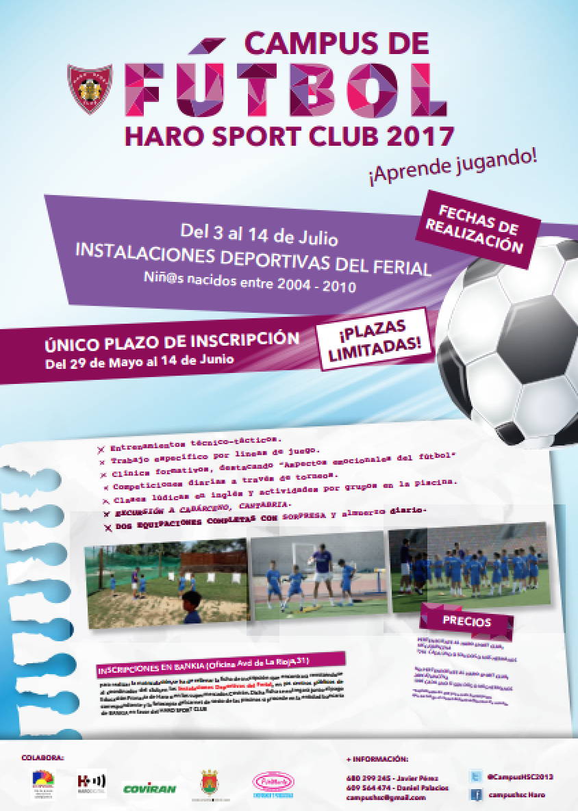 Vuelve el campus de fútbol Haro Sport Club 2017