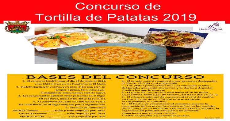 El 28 de junio se desarrollará el Concurso de Tortillas de Patata
