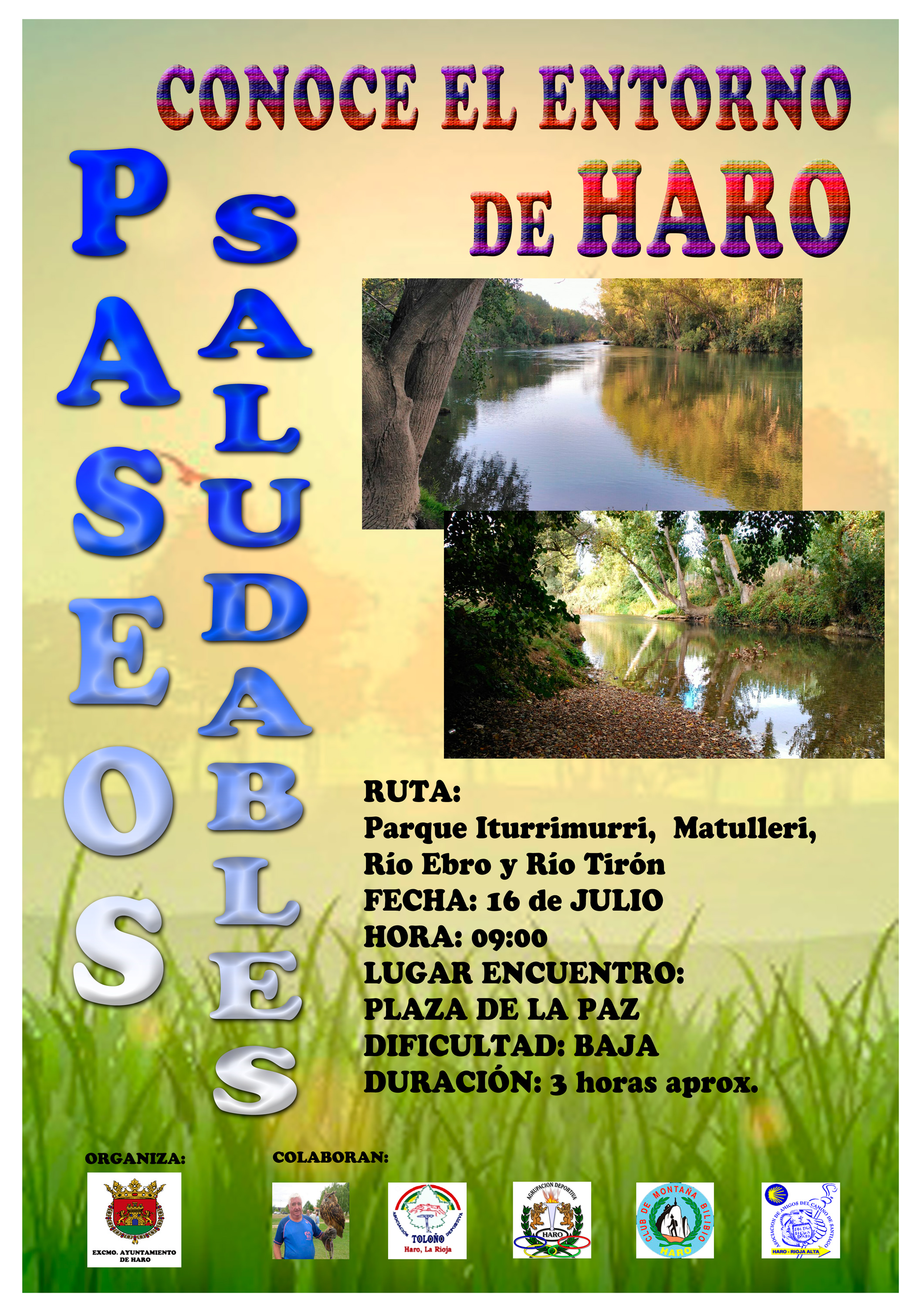 Este domingo ven a pasear por los ríos Ebro y Tirón 