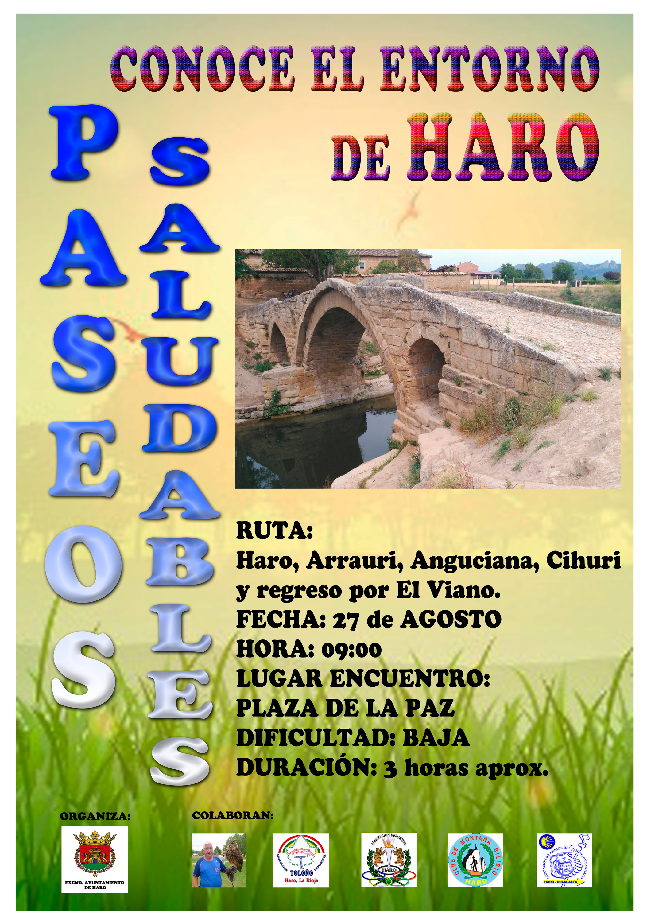 El Ayuntamiento de Haro programa una nueva ruta dentro de los Paseos Saludables