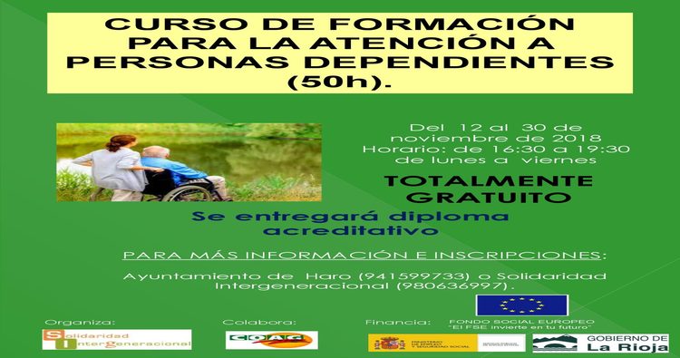Solidaridad Intergeneracional y el Ayuntamiento de Haro organizan un curso de formación de
