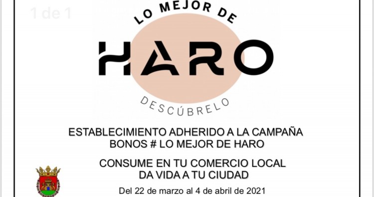 Ya pueden descargarse los bonos-comercio “Lo Mejor de Haro” Primavera 2021