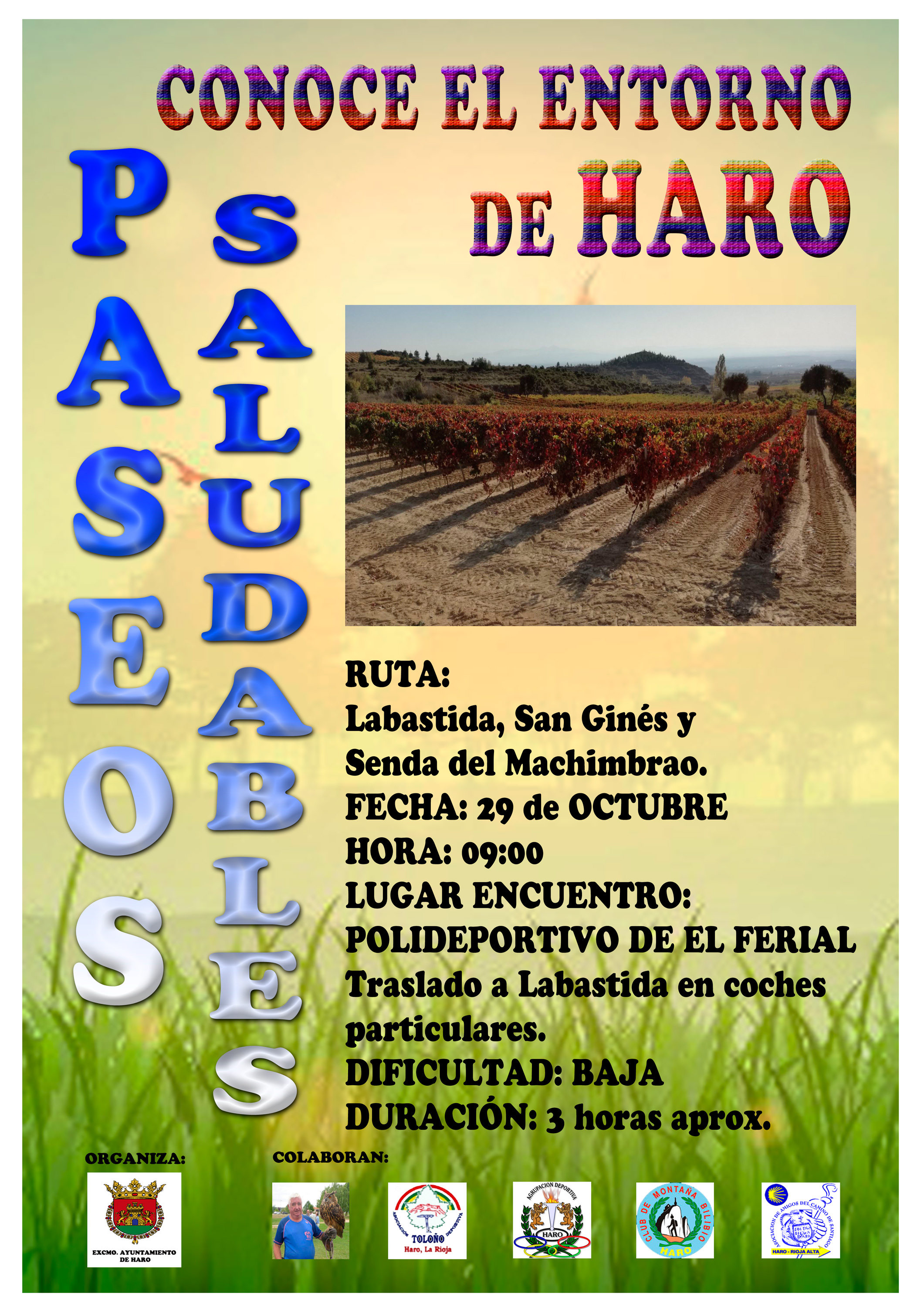 El Ayuntamiento de Haro programa una nueva ruta de los Paseos Saludables
