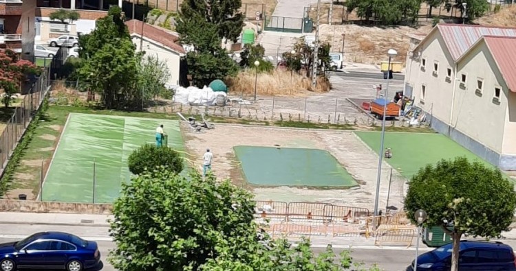Las obras del aparcamiento de autocaravanas de Haro avanzan a buen ritmo