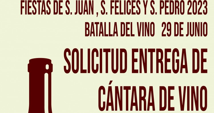 Abierta la presentación de solicitudes de las Cántaras de Vino