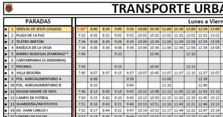 Se reanuda el servicio de autobús urbano