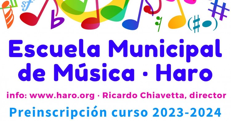 Periodo Extraordinario de Matriculación en la Escuela Municipal de Música Harense curso 2023/2024