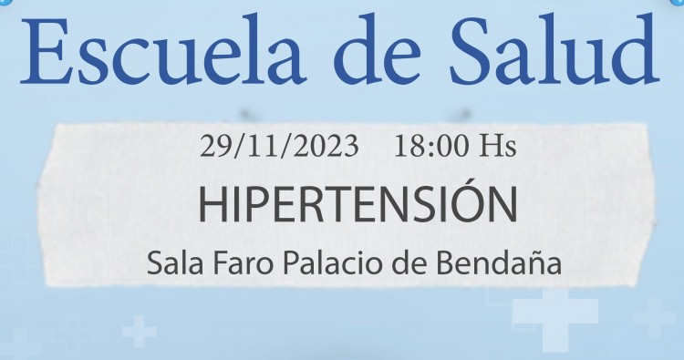 LA ESCUELA DE SALUD ABORDARÁ LA HIPERTENSIÓN EN NOVIEMBRE