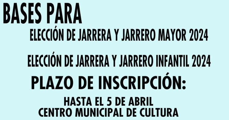 Bases para la elección de Jarrera y Jarrero Mayor e Infantil 2024