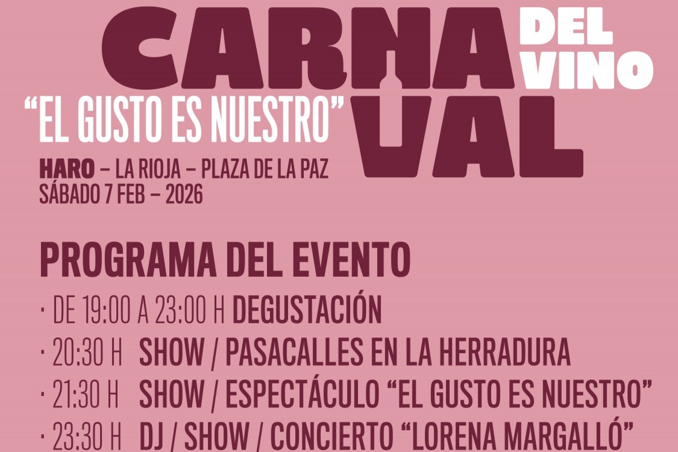 El Carnaval del Vino regresa a Haro con una experiencia enogastronómica basada en el sabor