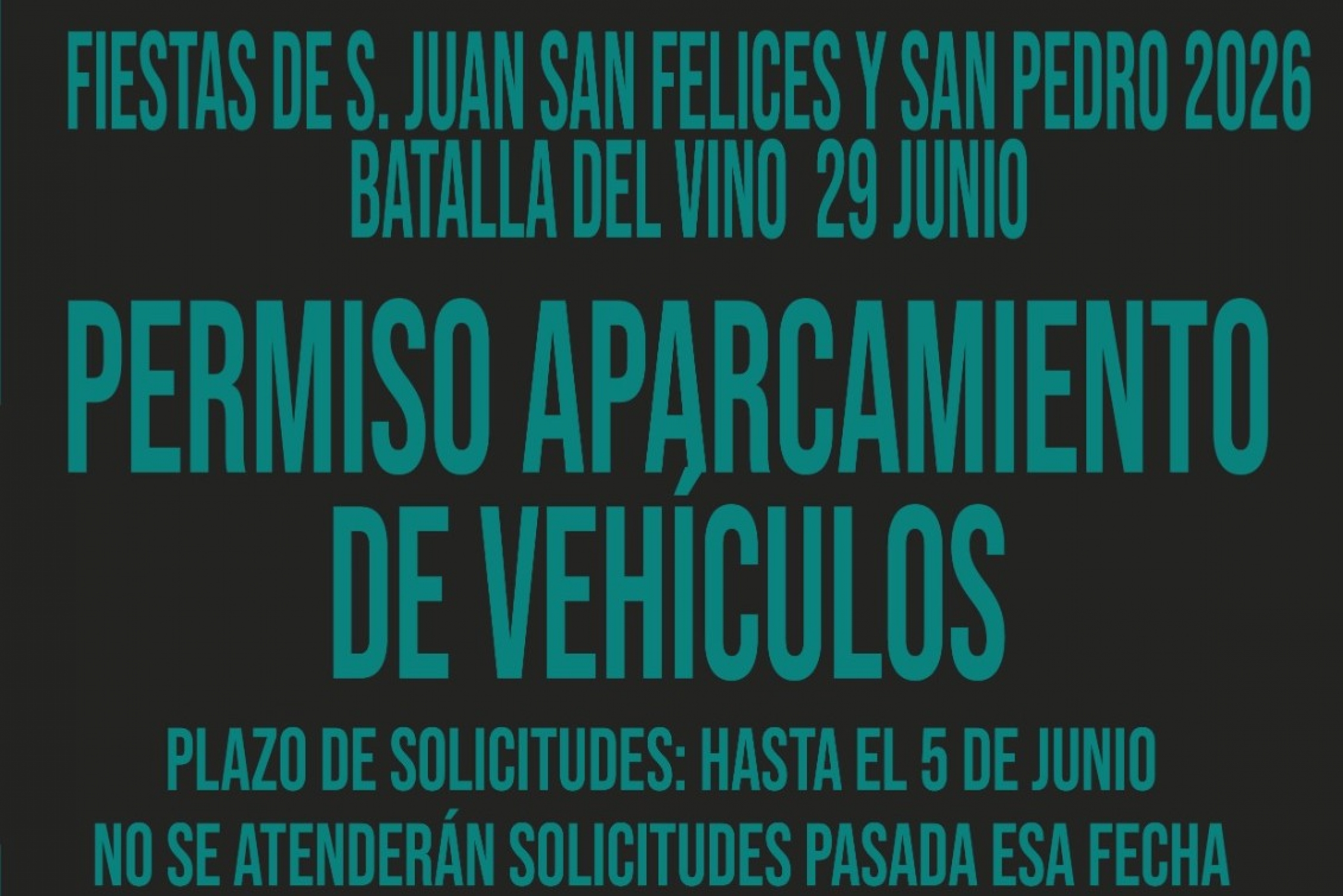 FIESTAS: Aparcamiento Batalla del Vino