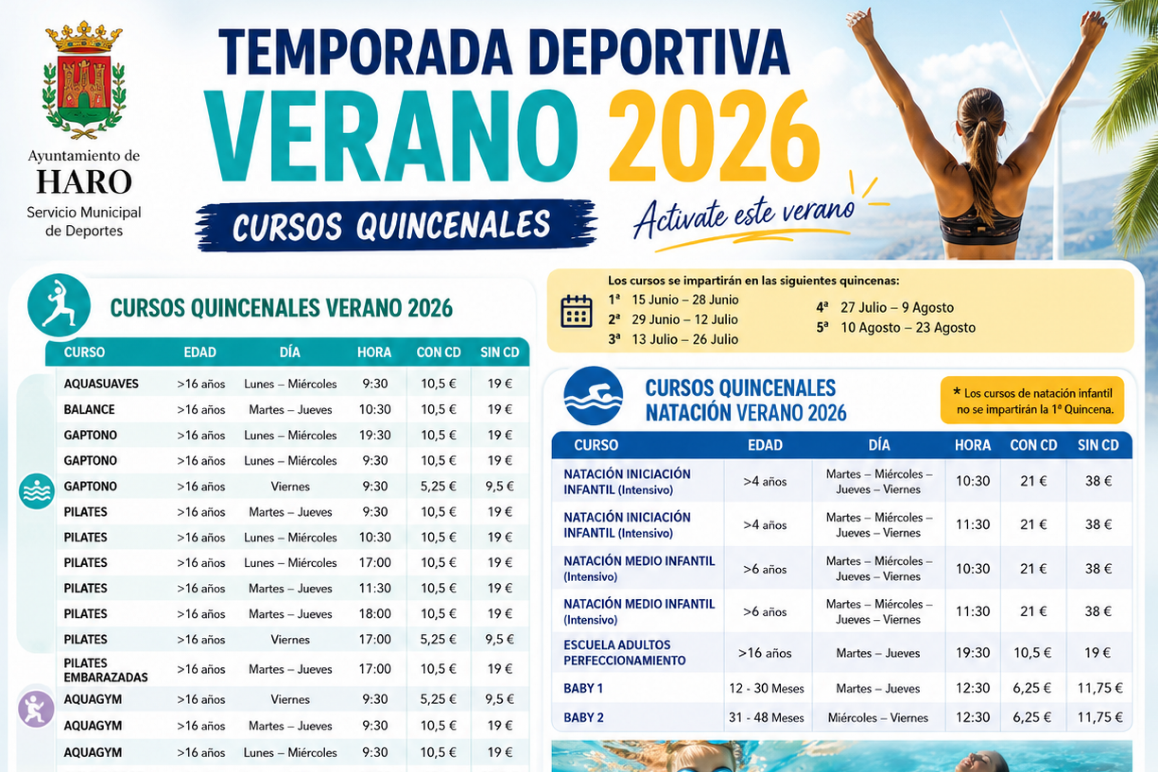 DEPORTE: Temporada Deportiva Verano ´26