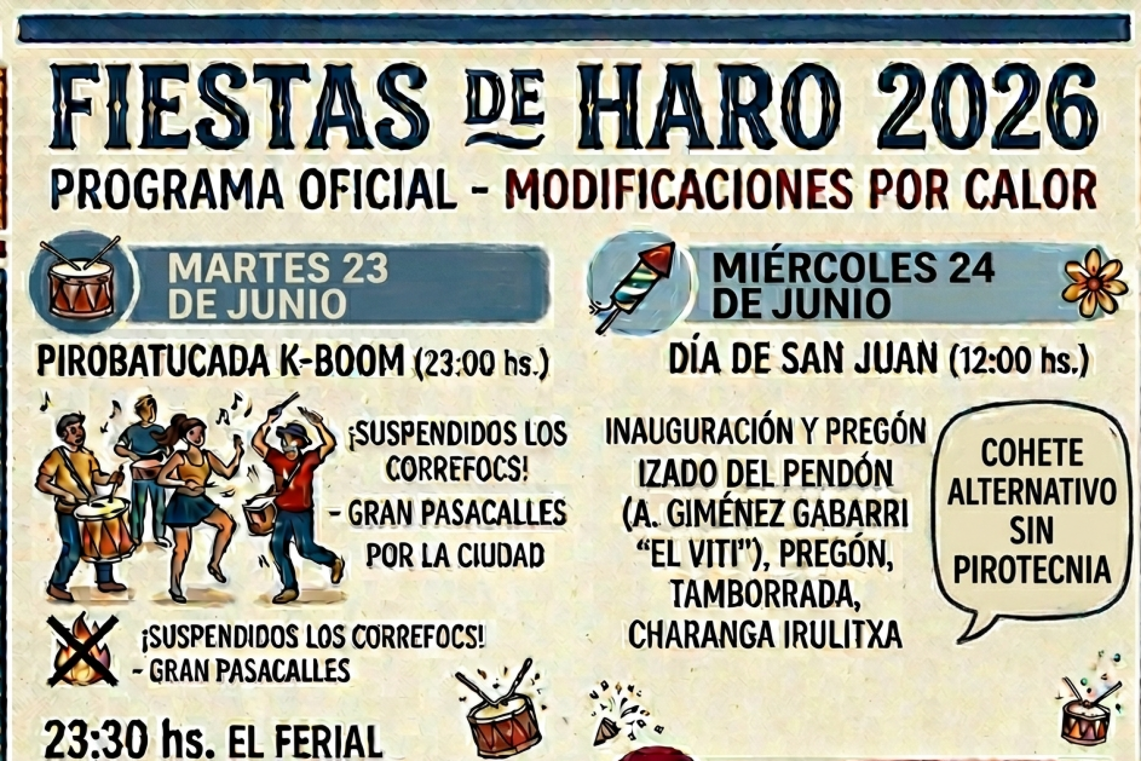FIESTAS: Modificación por Restricciones