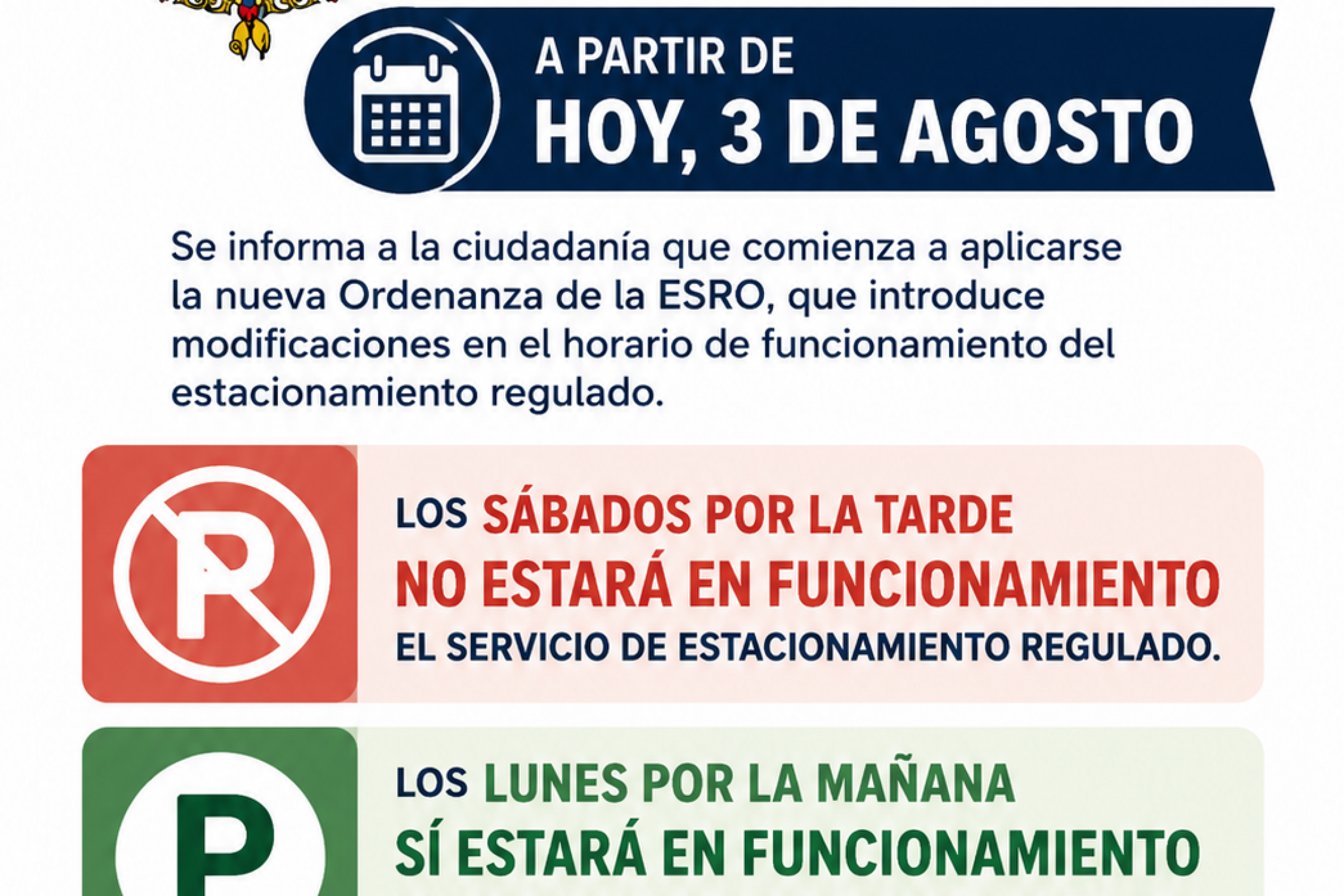 ESTACIONAMIENTO REGULADO: Cambios en la Ordenanza