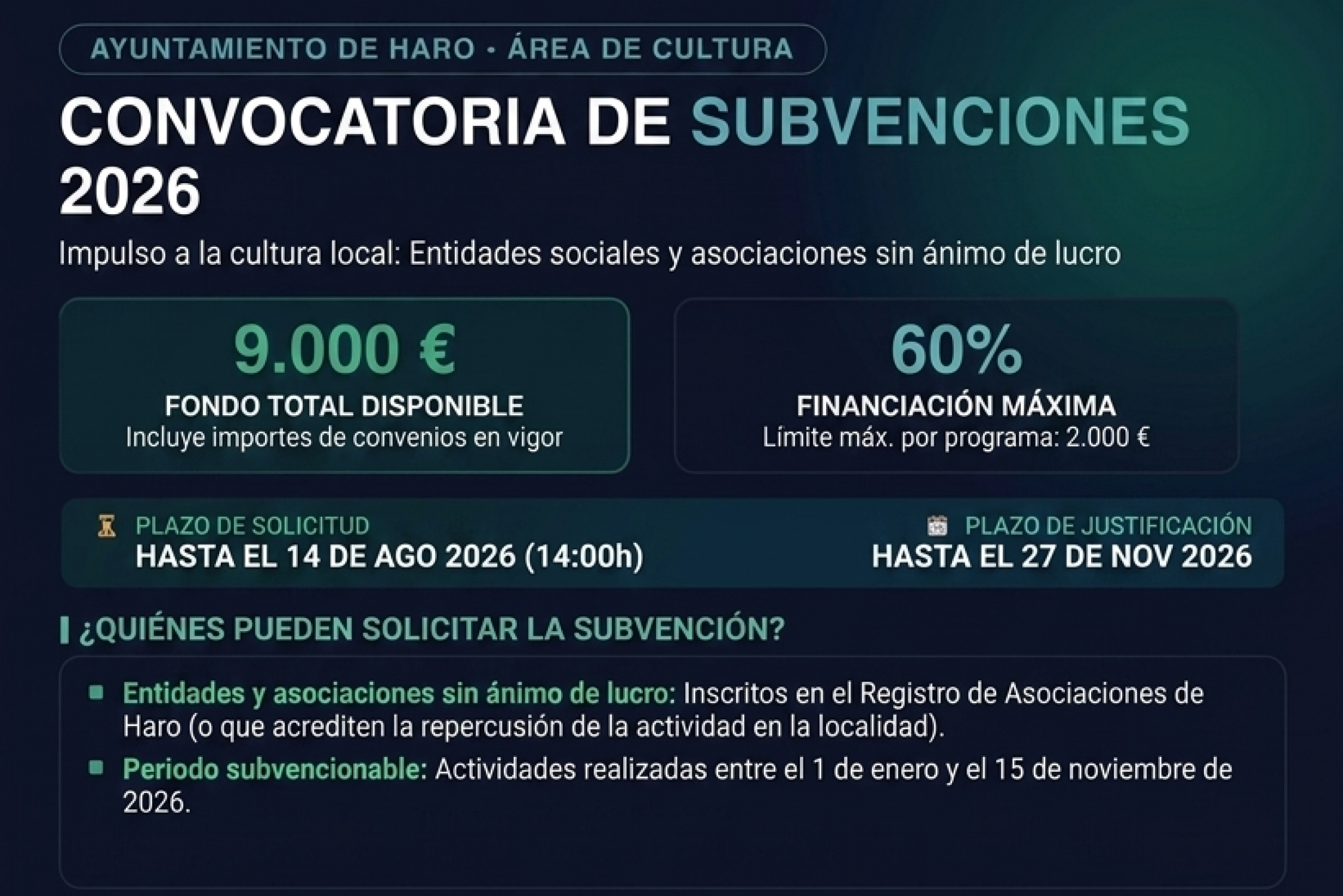 SUBVENCIONES: Cultura
