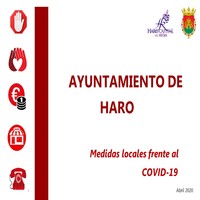 Haro presenta un dossier con las medidas económicas y sociales para luchar contra el COVID