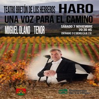 El tenor riojano Miguel Olano actúa mañana en el Bretón jarrero