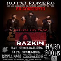 El concierto de Kutxi Romero, finalmente, comenzará a las siete de la tarde