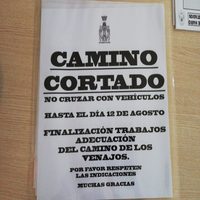 CORTE DEL CAMINO DE ACCESO A VENAJOS DE EL MORO