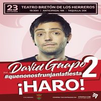 David Guapo actuará en el Teatro Bretón de los Herreros de Haro