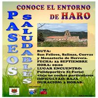 Este domingo se desarrollará una nueva edición de los Paseos Saludables de Haro