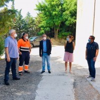 La Alcaldesa de Haro visita el depósito de abastecimiento de agua recién reformado