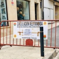 Corte de tráfico entre la calle Martínez Lacuesta y la Plaza de la Cruz