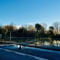 Corte de tráfico en el Barrio de la Estación de Haro