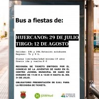Buses a las fiestas de los pueblos.