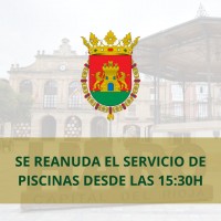 Se reanuda el servicio de piscina de verano desde las 15:30h