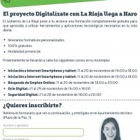 Digitalízate con La Rioja vuelve a Haro en noviembre
