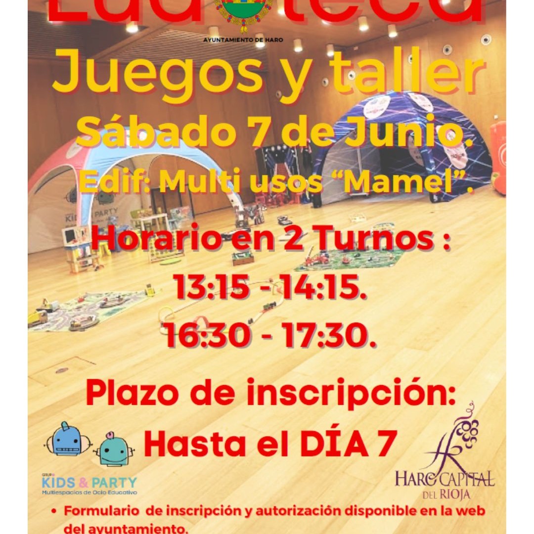 Ludoteca día 7 de junio: talleres y juegos