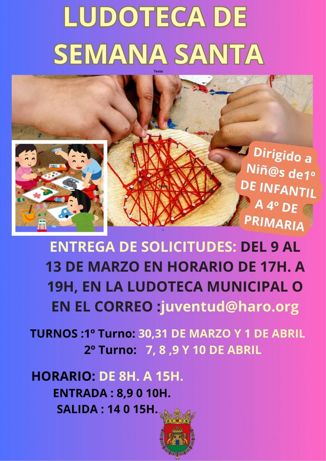 Abierto el Plazo para la Ludoteca de Semana Santa 2026